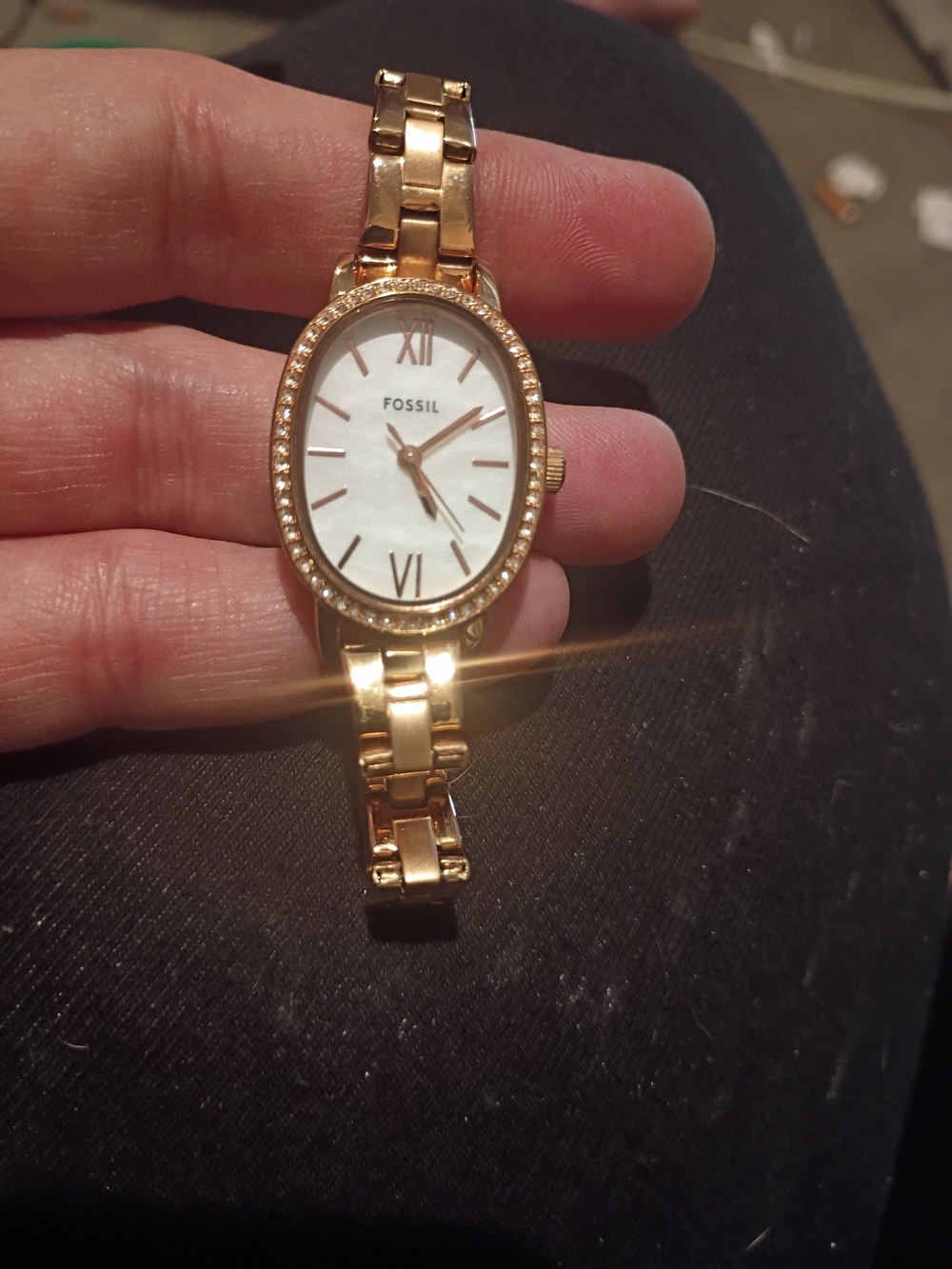 Fossil Rose Gold Crystal Accent Women's Watch - Picture 2 of 7